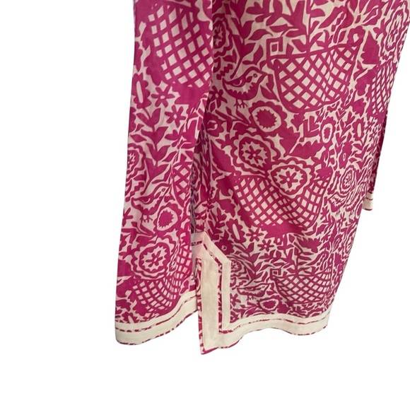 Tory Burch Red Tunic with Graphic Style and 3/4 Sleeves - Picture 5 of 7